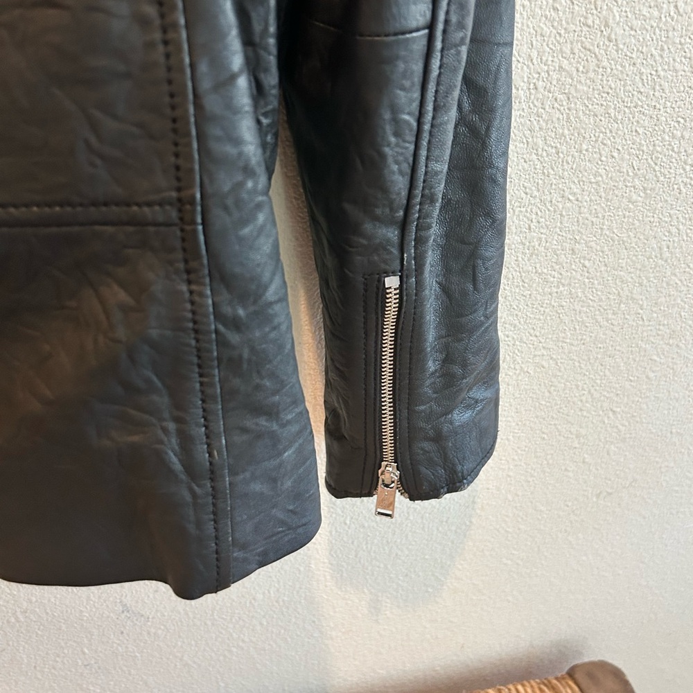 Michael Kors Black Leather Moto Jacket - Picture 9 of 9